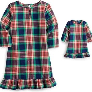 Dollie & Me Plaid PJ Dress